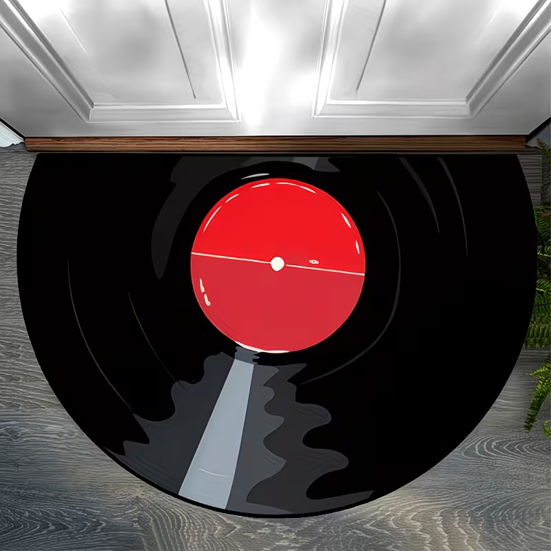 Audio Music Recorder - Alfombra de Entrada Semicircular Retro de