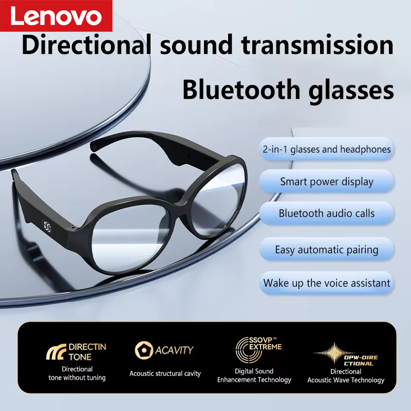 Mix Audio Music - Gafas Inteligentes Bluetooth Lenovo, Bluetooth 5.4,