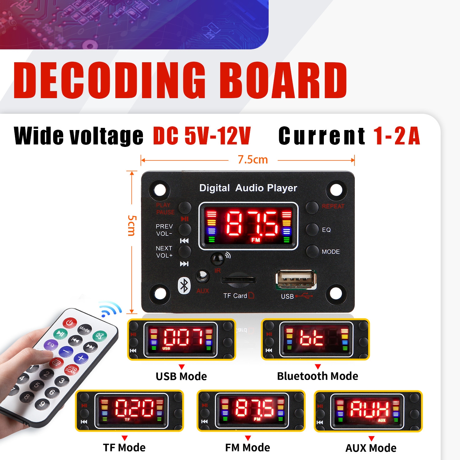 12V inalámbrico manos libres B - Audio Music Recorder reseña y precio